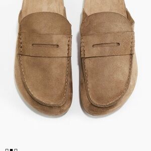 H&M Brown Suede Slip-On Loafers